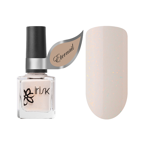 Irisk, Eternail Nude Shine - лак на гелевой основе с эффектом втирки (01 Coffe Milk), 8 мл