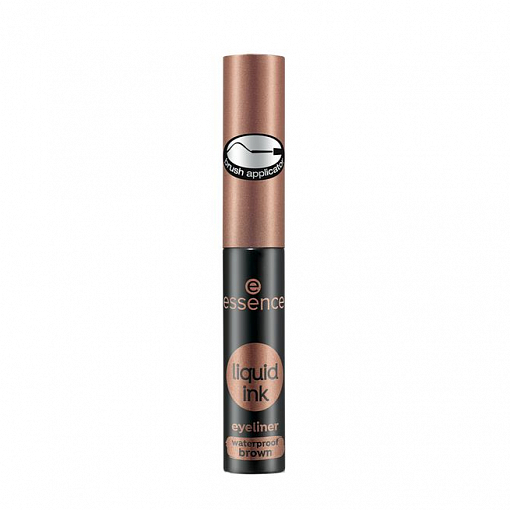 Essence, liquid ink eyeliner wp - подводка для глаз водостойкая (т.02, коричневый)
