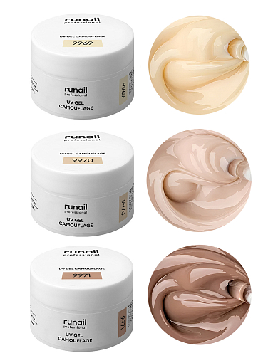 Runail, набор №126 камуфлирующий УФ-гель (3 оттенка по 15 гр) Runail, набор №126 камуфлирующий УФ-гель (3 оттенка по 15 гр)