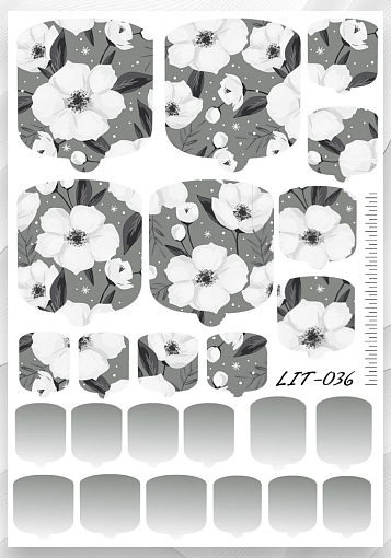 Anna Tkacheva, мини наклейки пленки для педикюра LIT-036