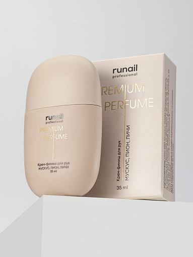 RuNail, парфюмированный крем-финиш для рук с мочевиной 10% (мускус, пион, личи), 35 мл