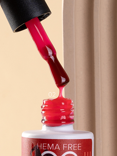 PASHE, набор №10 жесткая каучуковая цветная база HEMA-Free Only Red (8 оттенков по 9 мл)