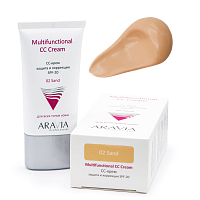 Aravia, SPF-20 Multifunctional CC Cream - крем защитный (Sand 02, туба), 50 мл