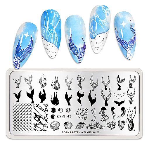 Born Pretty, пластина для стемпинга 12*6 см 58937-02 (ATLANTIS-N002)