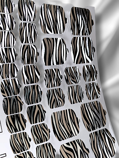 Anna Tkacheva, наклейки пленки для педикюра с фольгой VIP-083