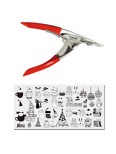 Микс набор №37 клиппер (типсорез), пластина для стемпинга 12*6 см