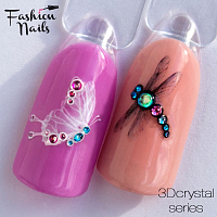 Fashion Nails, слайдер-дизайн "3D crystal" №08