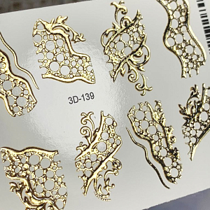 Anna Tkacheva, 3D хрустальный слайдер 3D-139 (gold crystal Пузырьки)