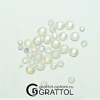 Grattol, стразы mix в баночке ss6, ss10, ss12 (White Opal), 200 шт