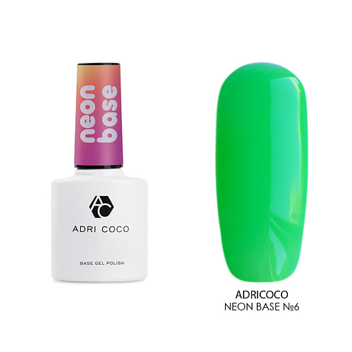 Adricoco, Neon base - цветная база №6, 8 мл