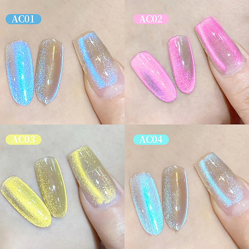 Born Pretty, Auroras Cat Magnetic Gel - светоотражающий гель-лак "кошачий глаз" AC-01 , 10 мл