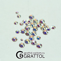 Grattol, стразы mix в баночке ss4, ss6, ss10 (Crystal хамелеон), 150 шт