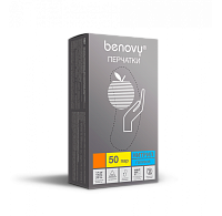 Benovy, Nitrile Chlorinated - перчатки нитриловые (голубые, L), 50 пар