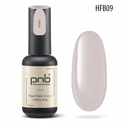 PNB, Hard Hema Free Base - жесткая цветная база для ногтей без содержания HEMA (HFB09), 8 мл