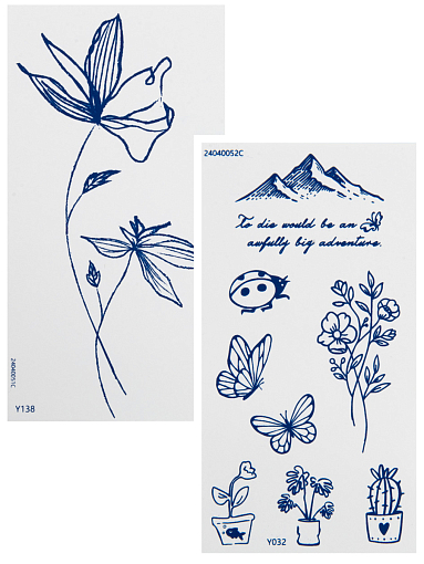Irisk, набор №26 INK TATOO - тату реалистичная долговременная для тела, 2 шт