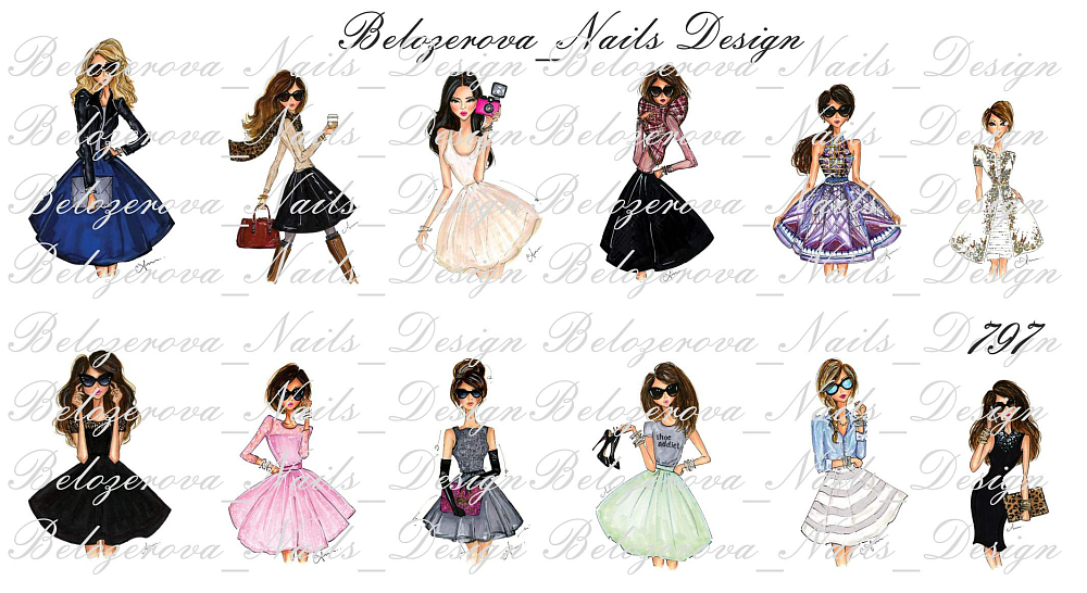Слайдер-дизайн Belozerova Nails Design на белой пленке (797) Слайдер-дизайн Belozerova Nails Design на белой пленке (797)