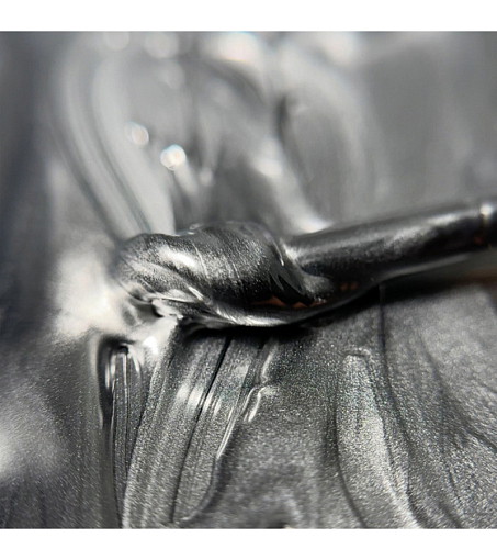 Mooz, Metal gel Chrome - серебряная зеркальная гель-краска, 5 гр