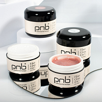 PNB, Fiber Glass gel - гель файбер со стекловолокном 4в1 (Clear Pink), 15 мл
