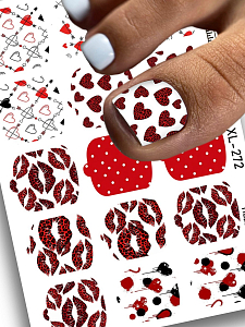 Anna Tkacheva, наклейки пленки для педикюра XL-272