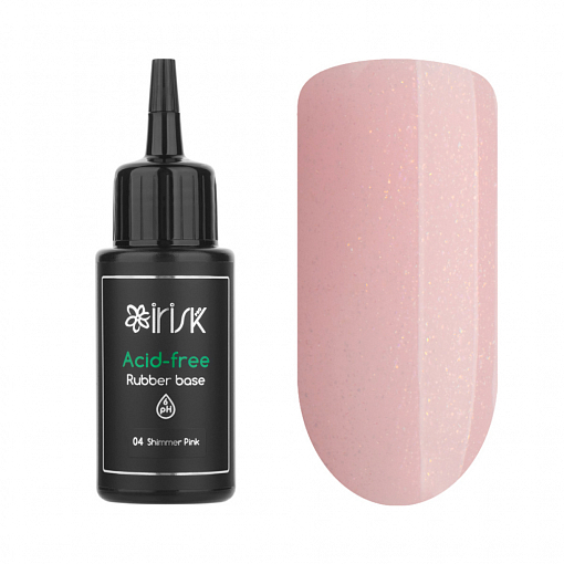 Irisk, Acid-free Rubber Base - база каучуковая бескислотная (04 Shimmer Pink), 50 мл