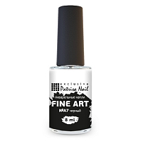 Patrisa nail, акварельные капли "Fine Art" (№A7 чёрный), 8 мл