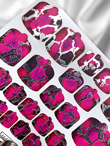 Anna Tkacheva, наклейки пленки для педикюра с фольгой VIP-089