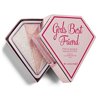 I HEART REVOLUTION, Triple baked highlighter - хайлайтер "Girls Best Friend"