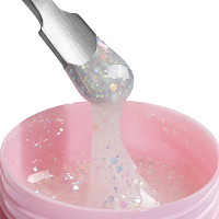 Adricoco, набор №92 гель для наращивания камуфлирующий с глиттером Chic Gel (5 оттенков по 15 мл)