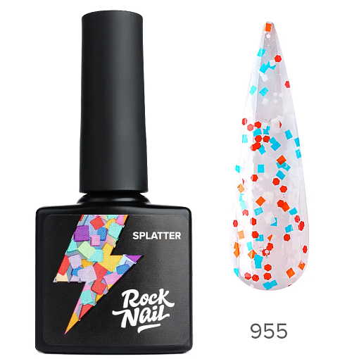 RockNail, гель-лак Splatter №955, 10 мл