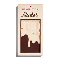 I HEART REVOLUTION, Chocolate - палетка теней для век "Nudes"