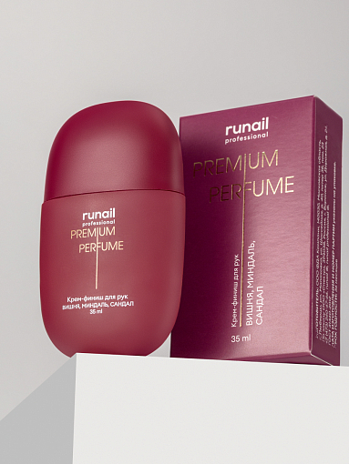 RuNail, парфюмированный крем-финиш для рук с мочевиной 10% (вишня, миндаль, сандал), 35 мл