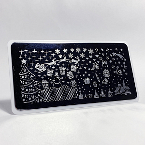 Aeropuffing, пластина для стемпинга A-29 (рождественская)