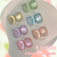 Born Pretty, Colored Cat Magnetic Gel-Light Flow - магнитный гель-лак "кошачий глаз" MY12, 10 мл