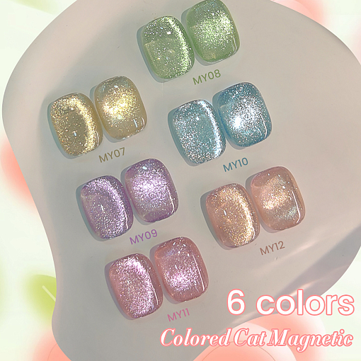 Born Pretty, Colored Cat Magnetic Gel-Light Flow - магнитный гель-лак "кошачий глаз" MY12, 10 мл