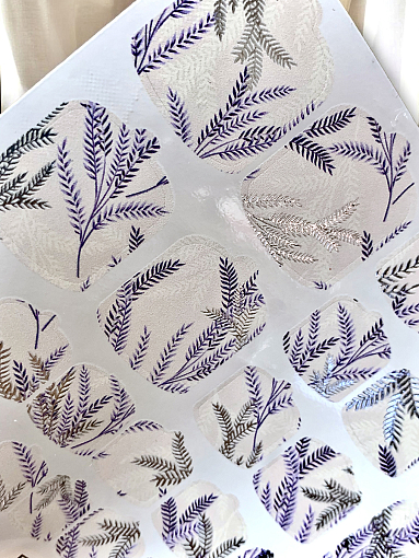 Anna Tkacheva, наклейки пленки для педикюра с фольгой VIP-073