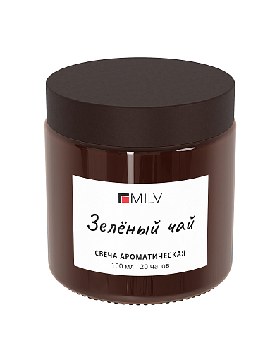 Milv, свеча ароматическая ЗЕЛЁНЫЙ ЧАЙ, 100 мл