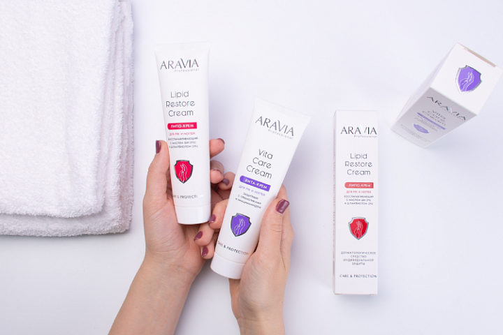 Aravia, Vita Care Cream - вита-крем для рук и ногтей защитный с пребиотиками и ниацинамидом, 100 мл