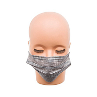 Irisk, маска защитная для мастера маникюра трехслойная с принтом (серая), 10 шт