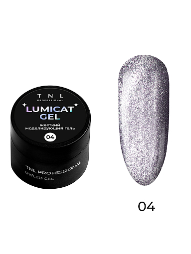 TNL, Lumicat gel - жесткий гель для наращивания с эффектом "кошачий глаз" №04, 15 мл