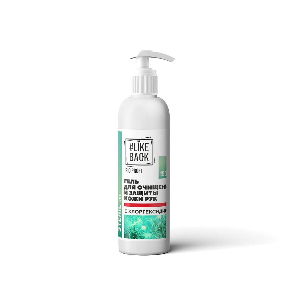 Rio Profi, Steril Gel - средство для очищения и защиты кожи с хлоргексидином (защита 99,9%), 150 мл