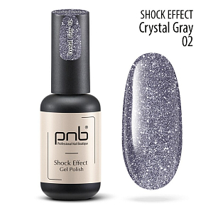 PNB, светоотражающий гель-лак "SHOCK EFFECT" №02 (Crystal), 8 мл