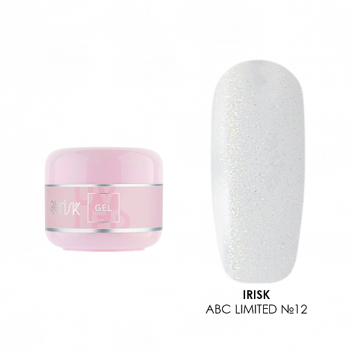 Irisk, ABC Limited collection - гель камуфлирующий №12 Milky White (Gold shimmer), 15 мл