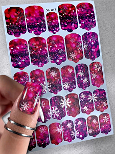 Anna Tkacheva, фольгированные наклейки пленки для дизайна ногтей SG-037