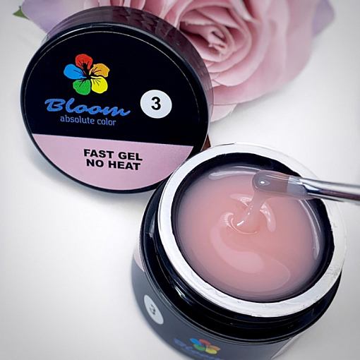 Bloom, Fast gel no heat - гель низкотемпературный №03 (светлый розовый), 15 мл