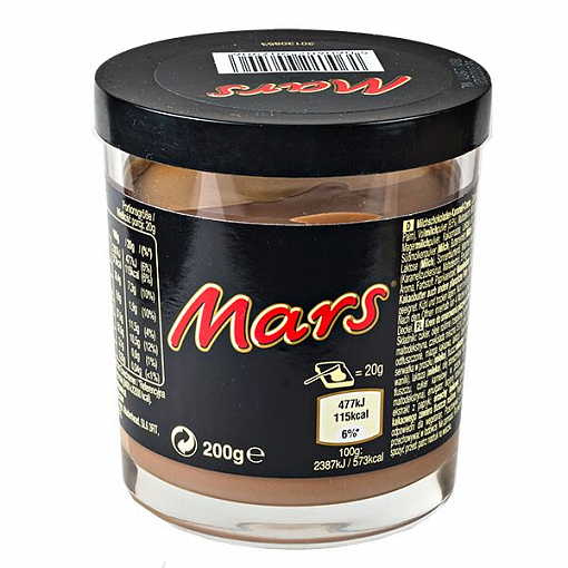 Шоколадная паста "Mars", 200 гр