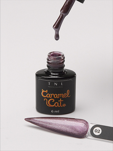 TNL, Caramel Cat - гель-лак "корейская кошка" №02 (лавандовый раф), 6 мл