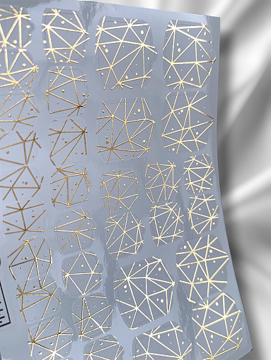 Anna Tkacheva, наклейки пленки для педикюра с фольгой VIP-084