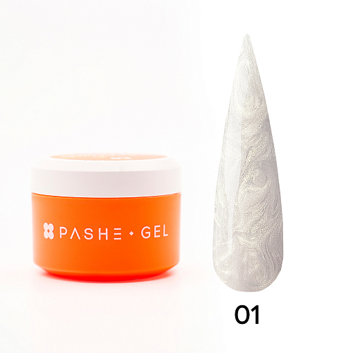 PASHE, Shelly Gel - жесткий гель для наращивания №01, 15 мл
