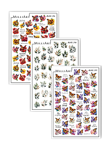 Anna Tkacheva, набор №7 слайдер-дизайн (Бабочки, цветы), 3 шт
