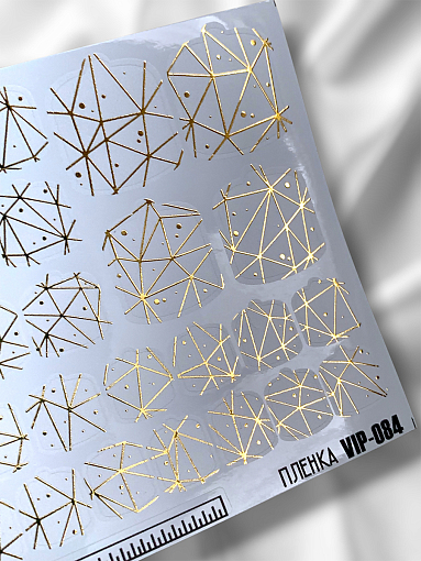 Anna Tkacheva, наклейки пленки для педикюра с фольгой VIP-084
